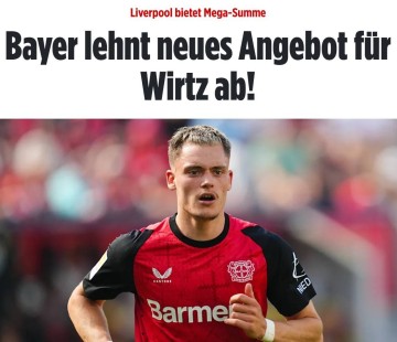 图片报确认:药厂拒绝利物浦对维尔茨约1.3亿欧报价,仍要1.5亿欧